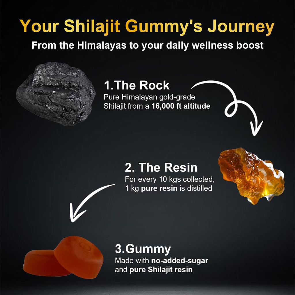 Velvra Cleanse vitacore Himalayan Shilajit Gummies for Men & Women, 85+ Trace Minerals & Fulvic Acid, Gluten-Free, 60 Gummies