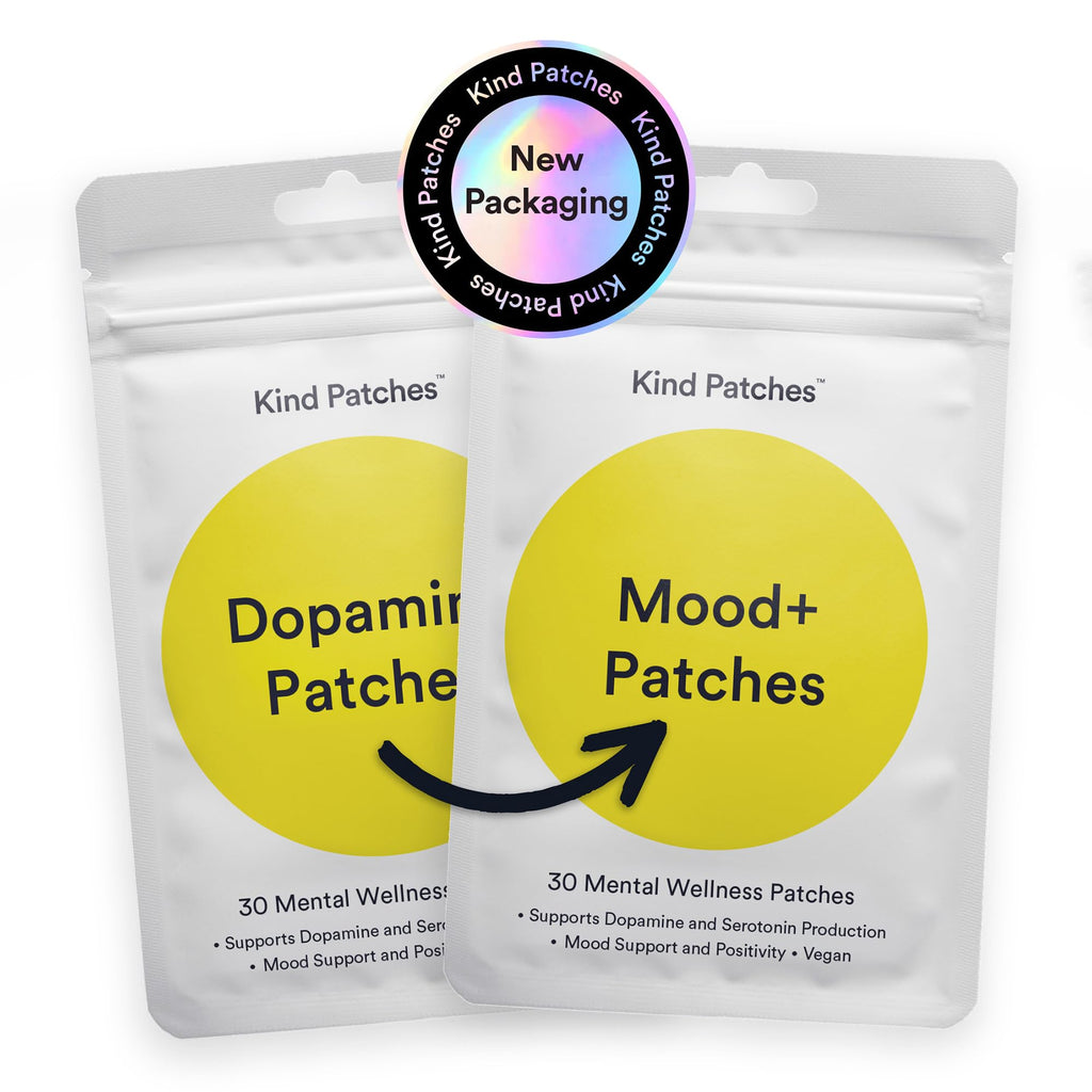 Kind Patches Mood Plus Patches with Mucuna Pruriens, Rhodiola, and Lions Mane Extract - Vegan - 30 Count