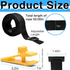 36 Pcs Pool Solar Cover Reel Attachment Kit, Solar Cover Reel Blanket Straps and Clips for Universal Inground Swimming Pool (Yellow, 36Pcs)