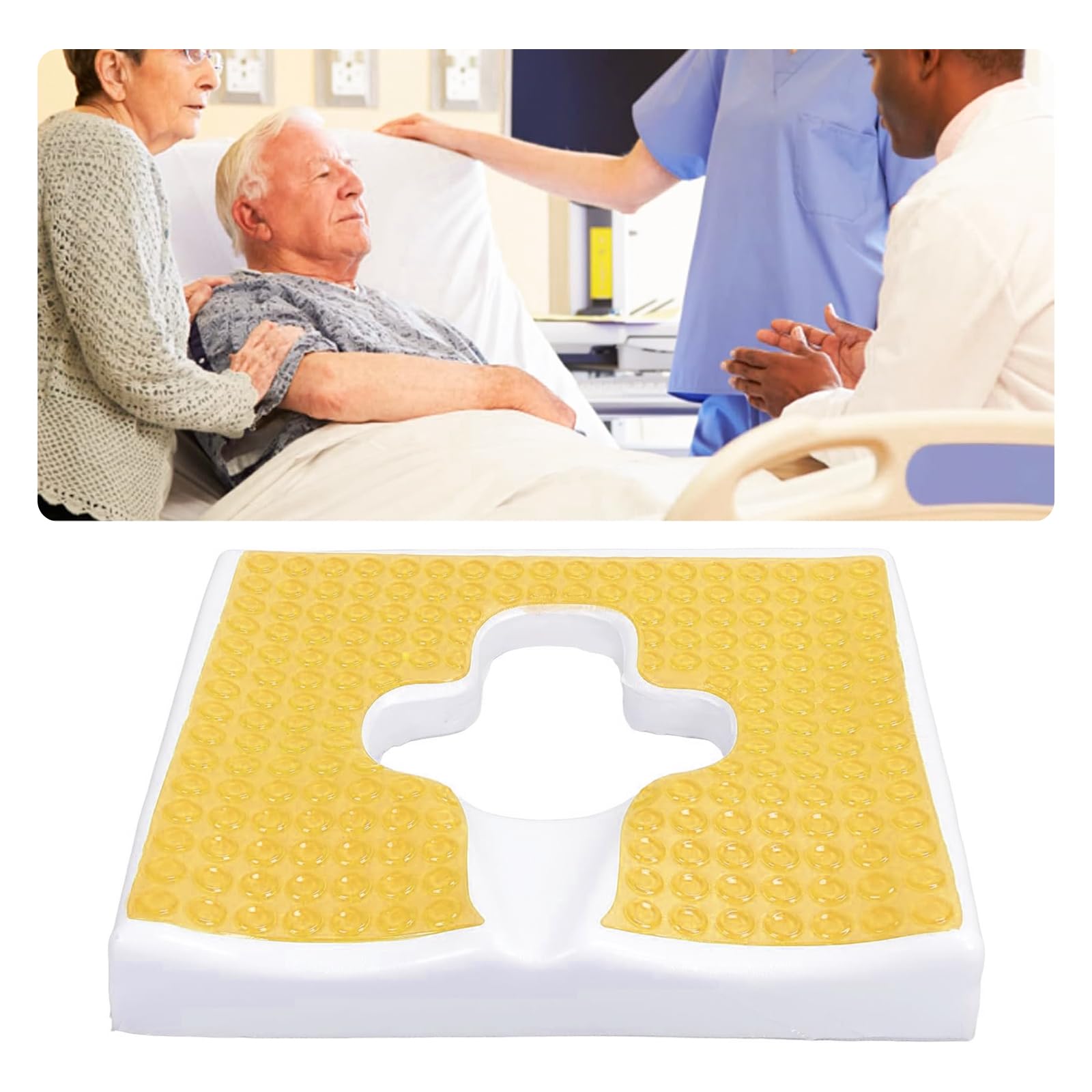 Eriro Anti Bedsore Cushion,Breathable, Comfortable, Pain-Relieving and Pressure-Sore Care Fiber Material Bed Sore Cushion for Butt, Suitable for bedridden Elderly and Disabled People