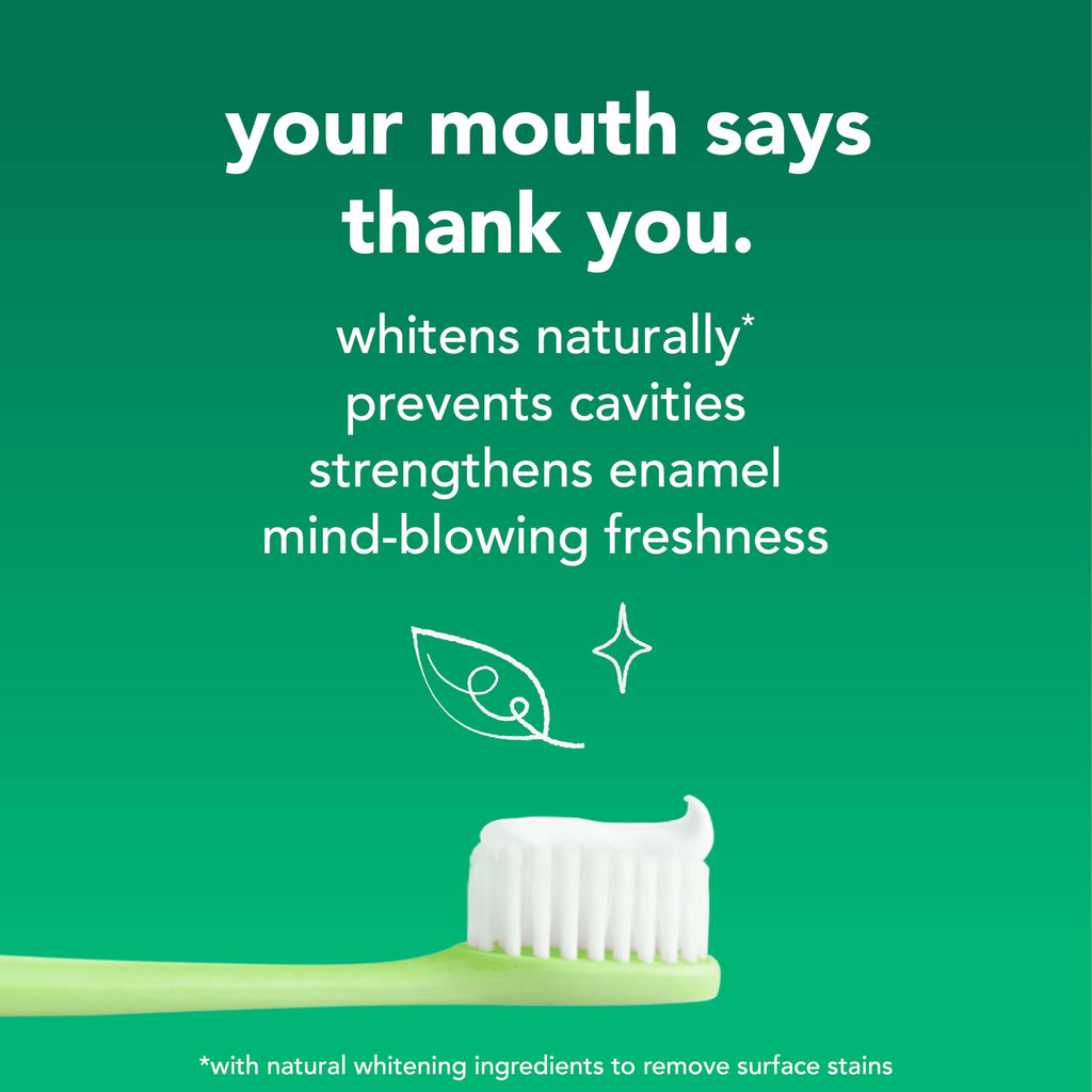 Hello Naturally Whitening Anticavity Fluoride Toothpaste, 5 Oz Tube, Natural Whitening Toothpaste with Coconut Oil, Whitens Naturally and Helps Remove Surface Stains, SLS Free, Vegan, Mint, 3 Pack