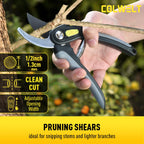 Colwelt Garden Shears Set 3Pc, 17’’ Hedge Shears Loppers for Gardening Tool