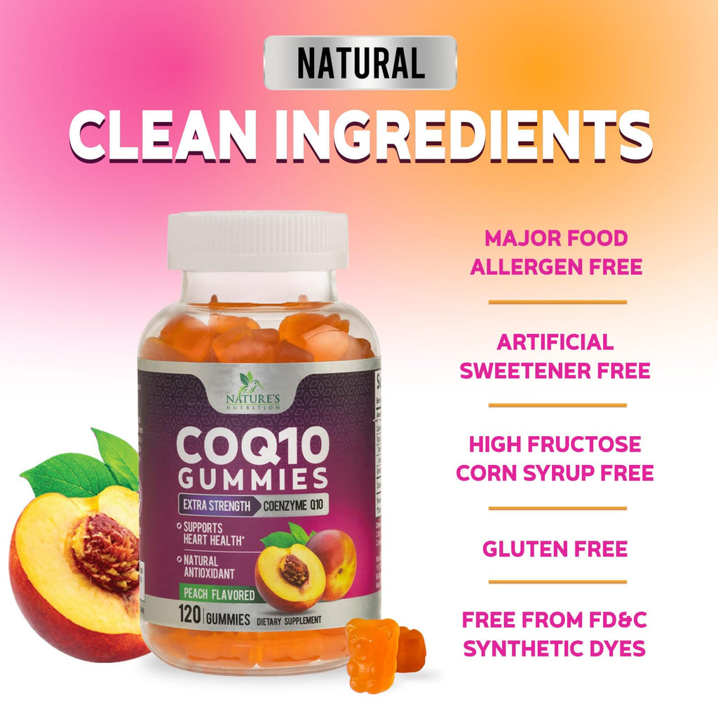 CoQ10 Gummies 100mg Per Serving - 3X Strength, High Absorption, Antioxidant Supplement for Heart Health Support & Energy Production, Ultra Coenzyme Q10 Vitamins, Coq 10 Supplements - 120 Gummies