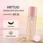 SPF Setting Spray for Face & Body - Sheer Sunscreen Mist SPF 50, Makeup-Friendly Setting Mist with Hydrating Glow, Reef-Safe & Non-Greasy for Beach, Wedding, Daily Wear (2)