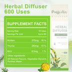 PUFFIAIR Inner Balance Duo Herbal Diffuser Pen Set | Mullein Cleanse Inspired Blend for Daily Reset | Green Purple | 2 Count