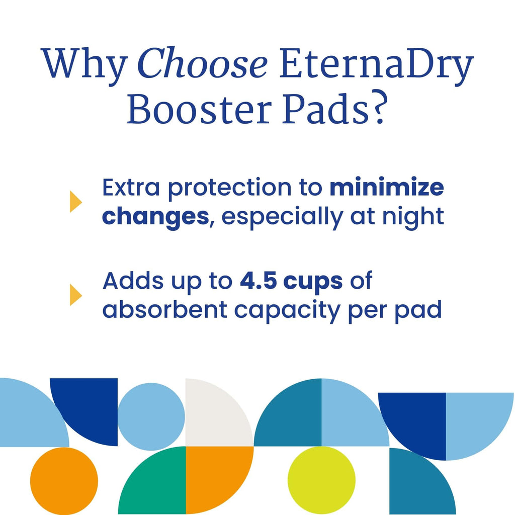 NorthShore EternaDry Booster Pads for Men and Women with Adhesive, Large, Case/120 (4/30s)