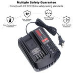 V20 Battery Fast Charger CMCB104 Replacement for Craftsman V20 20V max Lithium Battery Charger for CMCB201 CMCB202 CMCB204 CMCB205 CMCB206, with 2 USB Ports