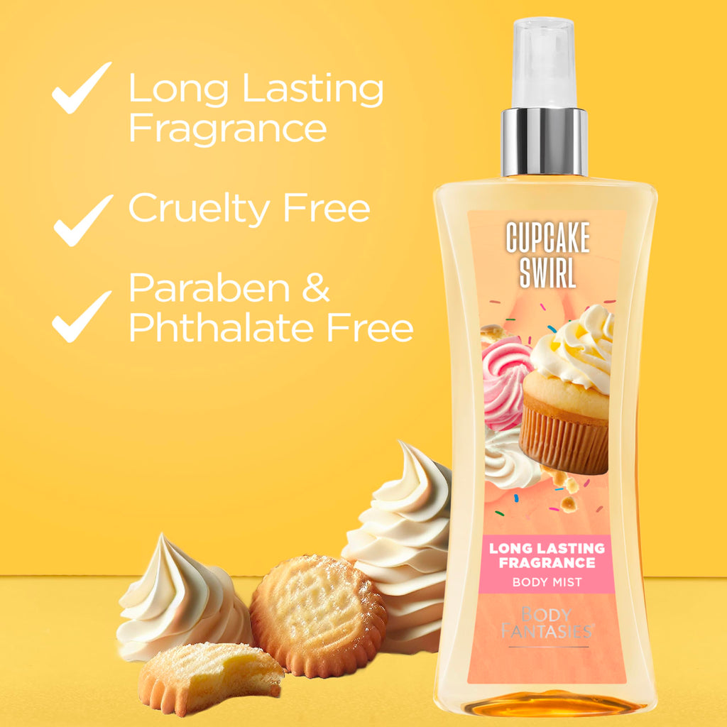 Body Fantasies Signature Fragrance Body Spray, Cupcake Swirl, 8 fl oz