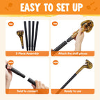 Spooktacular Creations Halloween Walking Cane, Egyptian Snake Staff Walking Stick for Halloween Mystical Pharaoh Ancient Themed Dress Up Party, Pimp Cane Prop for Party Costume