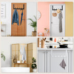 Over The Door Hooks,Door Hanger Hooks for Hanging (White, Fit 1-3/4" Doors)