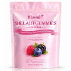 Vlsdoin Bloomin Shilajit Gummies for Women, Feminine Wellness Supplement, with Daily Mood, Herbal Berry Gummies, 60 Gummies