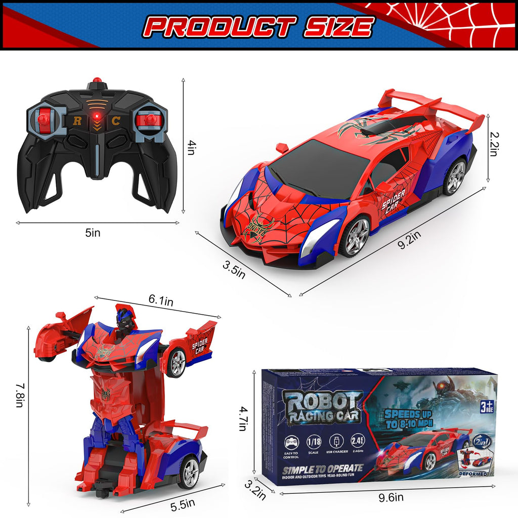BLUEJAY Transform RC Cars for Boys 3-12, 2.4Ghz Remote Control Car