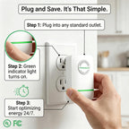New Universal Energy-Saving Box, Reduce Electricity Bills, Plug-and-Play, Power Factor Corrector for Home and Office Use (2Pcs)