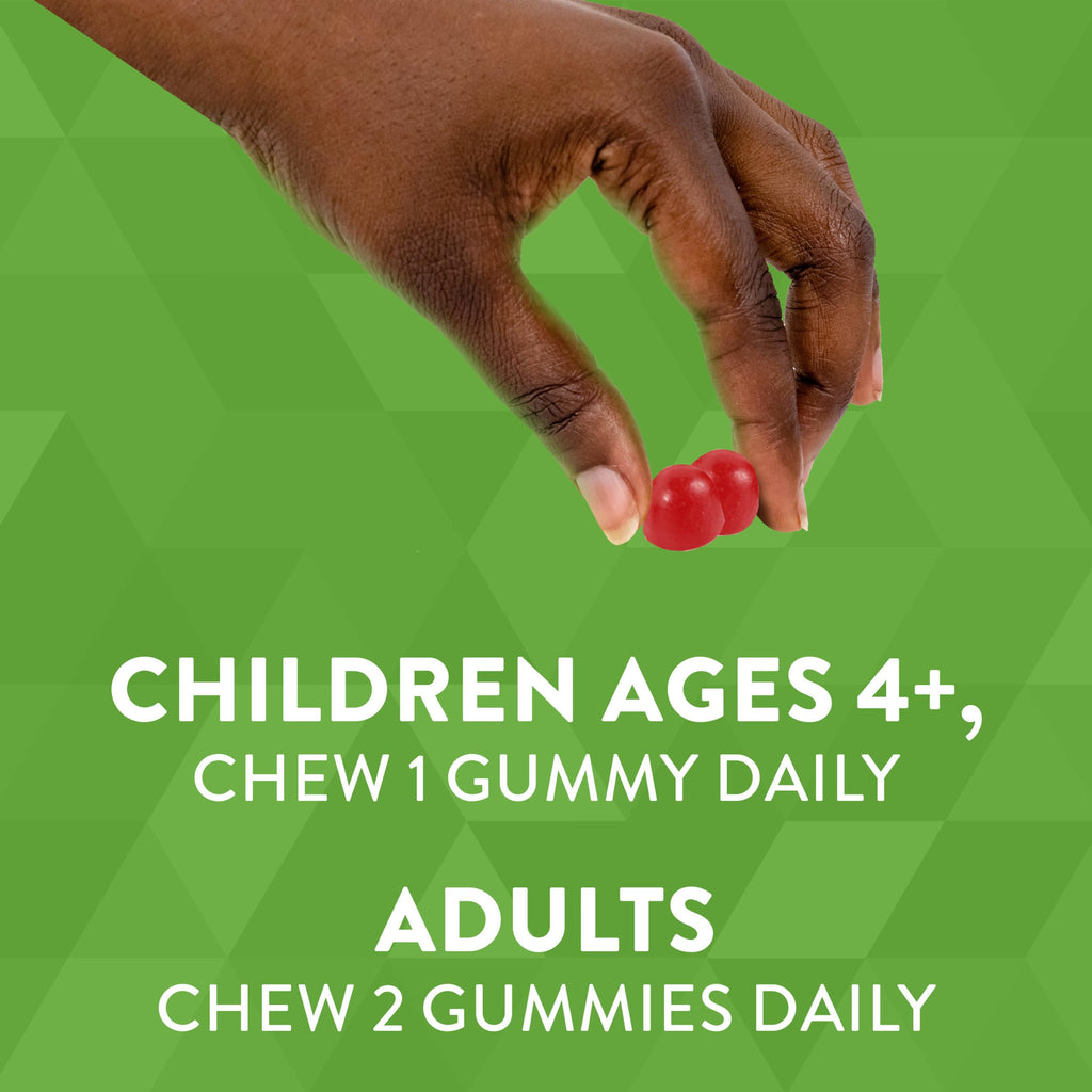 Nature's Way Vitamin D3 Gummies, Supports Immune and Bone Health*, 2000 IU (50 mcg) per 2-Gummy Serving, Vitamin D3 2000IU per 2 Gummies, Mixed Fruit Flavored, 120 Count (Set of 2)