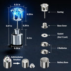 LED Light Up Earrings, LED Studs Earrings Party Flashing Blinking Stainless Steel Earring - 5 Pairs Glow Stud Earrings Halloween Christmas Gifts for Women Men Girlfriend Boyfriend, Mixed Color