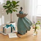 DiliComing Fairy Garden Statues Bird Feeder - 12 Inch Outdoor Fairy Statue