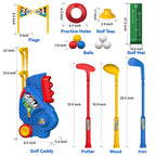 Liberry Toddler Golf Clubs Set Toy for Boys Ages 1 2 3 4 with Mat, Blue