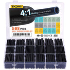 TKDMR 568 Pcs Heat Shrink Tubing - 4:1 Ratio,2.2" Length,Adhesive Lined, Marine Grade Shrink Wrap - Industrial Heat Shrink Tubing Kit