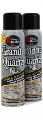 Rock Doctor Granite Polish Spray and Surface,18oz.Can Polish Tile, Marble, Kitchen Countertop, and Natural Stone Surfaces, Streak-Free Shine Pack of 2