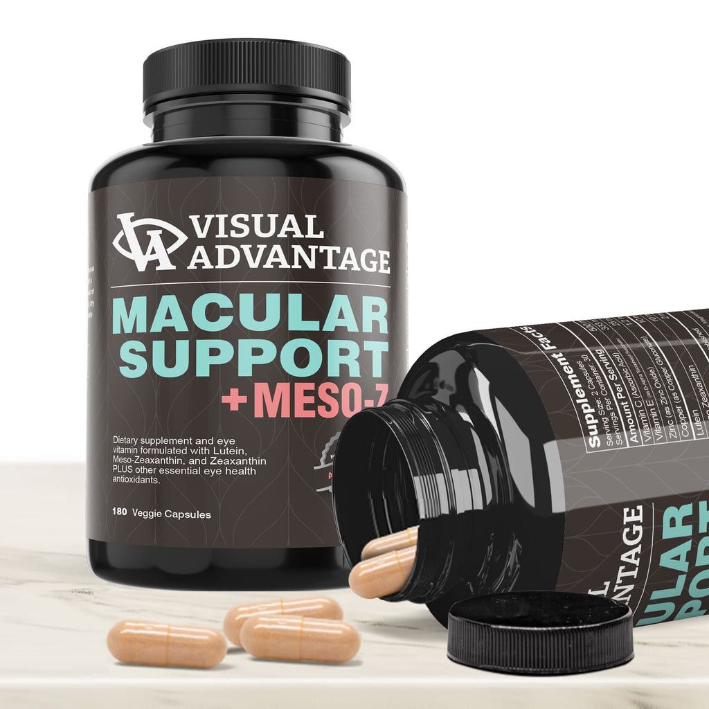 Visual Advantage® Macular Support + Meso-Z – Blue Light Eye Vitamin with Triple Antioxidants for Advanced Protection Against Digital Screens (180-Count)