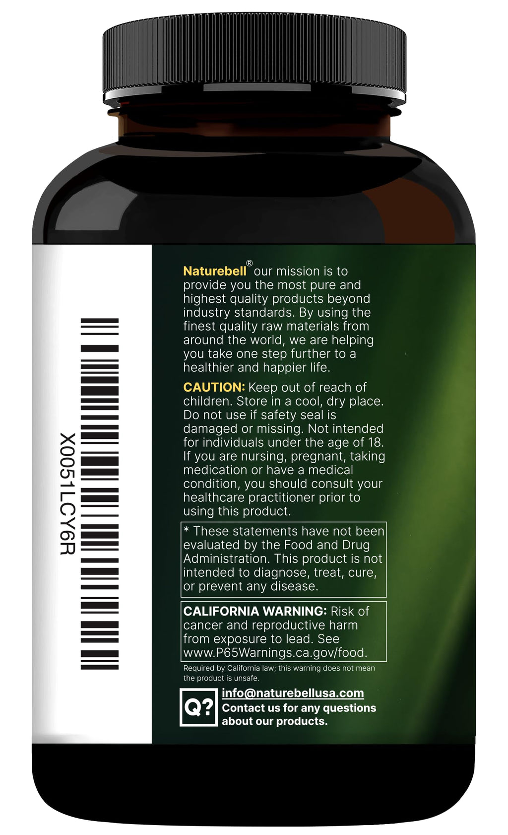 NatureBell Berberine with Ceylon Cinnamon Complex 4,800 mg** Per Serving, 240 Vegetarian Capsules | 5-in-1 Berberine HCl Supplement with Turmeric, Bitter Melon & Black Pepper Extract | Non-GMO