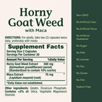 Nature's Bounty Horny Goat Weed with Maca, Herbal Health Supplement, 60 Capsules