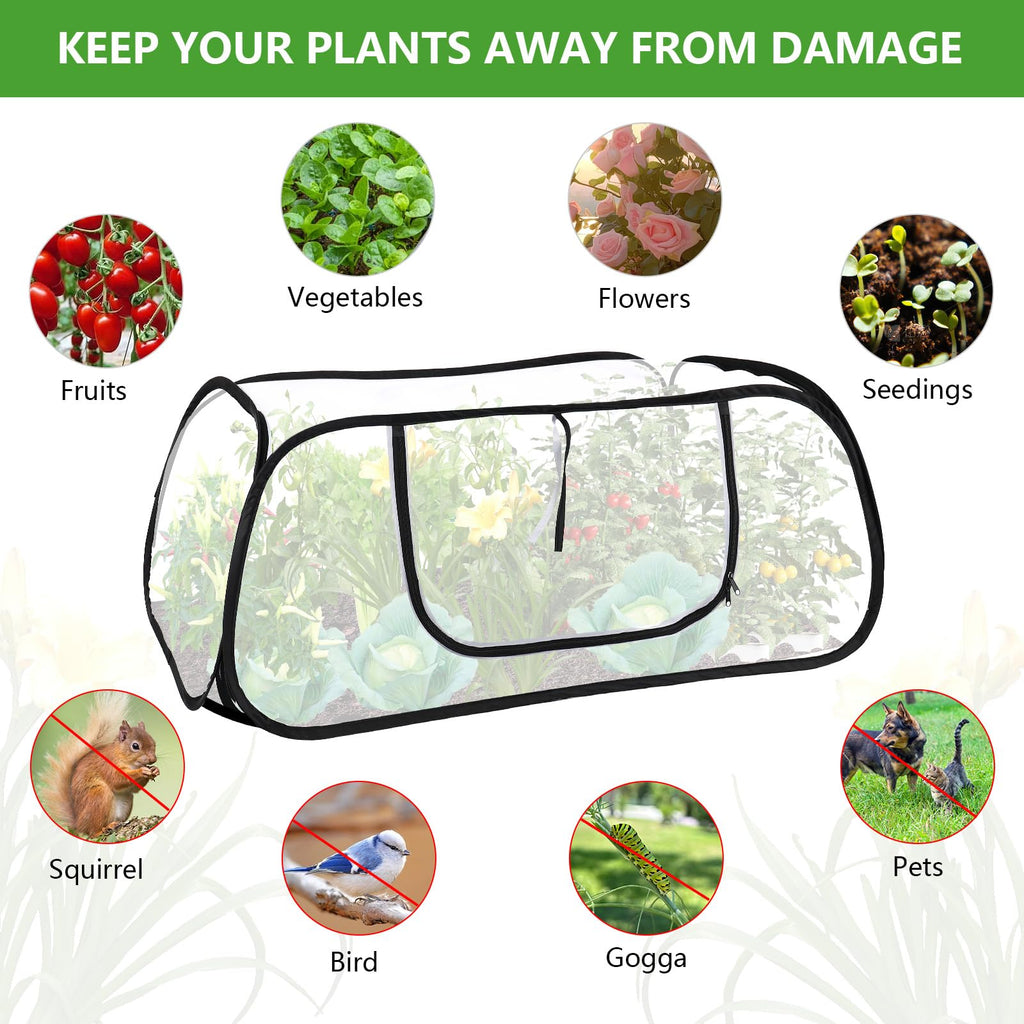 47x20x16 Inch Pop Up Mesh Plant Cover for Garden Raised Beds