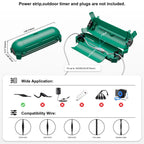 iwillink 4 Pack Outdoor Extension Cord Cover Waterproof - Weatherproof Electrical Connection Box for Outdoor Outlet, Plug, Socket, Christmas Holiday Decoration, Power Tool, Green