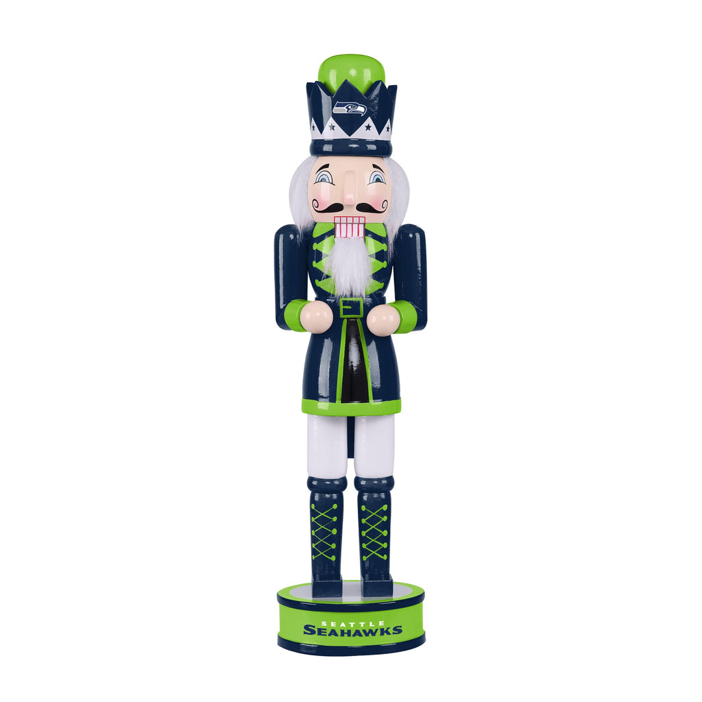 FOCO NFL Seattle Seahawks Team Logo 14" Holiday Nutcracker, Version 2, One Size