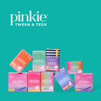 Pinkie Period Starter Pads - Designed for Smaller Underwear - Organic Cotton Topsheet Tween & Teen Pads with Wings - Chlorine Free & Fragrance Free - Teen Small, 18 Count