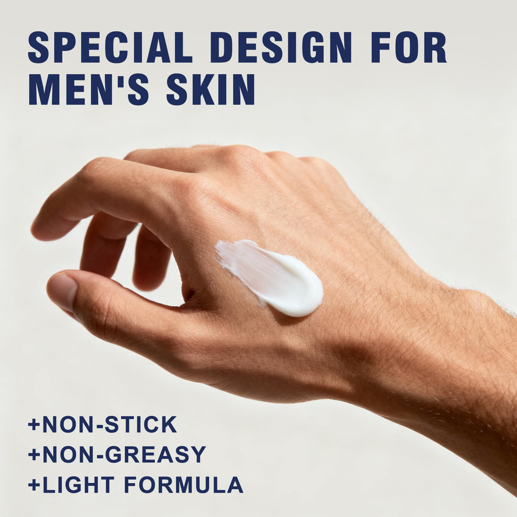 6-in-1 Face Cream for Men – Mens Anti Aging Face Cream w/Caffeine & Retinol to Firm, Hydrate & Refresh Skin, Quick-Absorbing Non-Greasy Formula