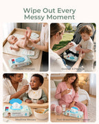Momcozy Baby Wipes, Unscented & Hypoallergenic, Gentle for Sensitive Skin