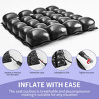 Makrozoia Cushions for Pressure Sores on Buttocks - 17 * 17Inches Wheelchair Cushion for Pressure Relief - Infaltable Air Seat Cushion for Senior