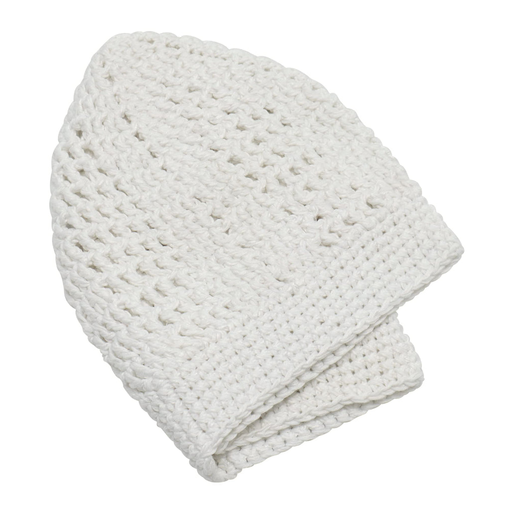 White Kufi Hat Tight & Loose Weave Mix Crocheted Comfortable Cotton Muslim Kufi Topi Skull Prayer Cap (XXL)