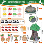 44 Pcs Fairy Garden Kit Miniature Fairy Garden House Accessories with Resin Elves Animal Plant Furniture Tiny Figurines Decor, Enchanted Spring Micro Landscape Ornaments for DIY Dollhouse Terrarium