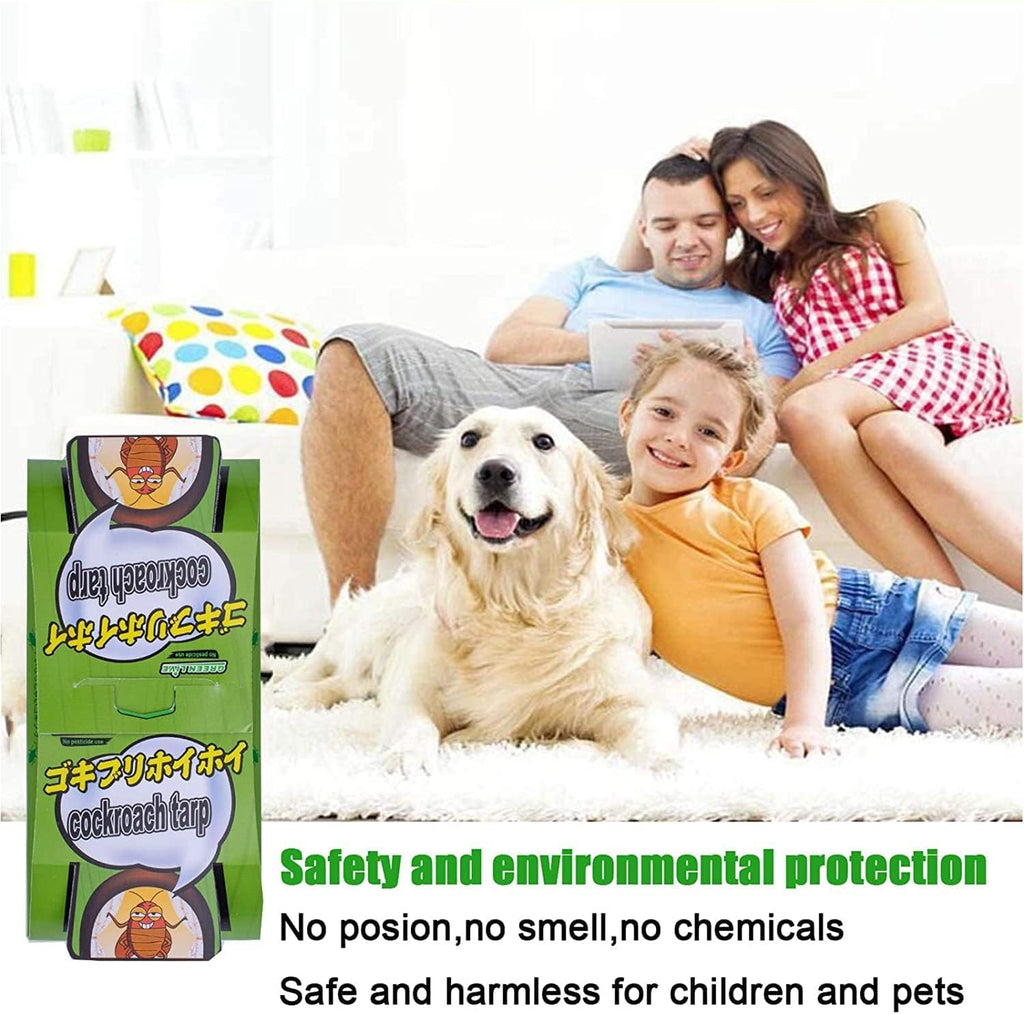 Cockroach Traps,Roach Traps,Cockroach Bait,Roach Motel,Child & Pet Friendly (10 Pack)