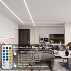 echosari Strip Lights Battery Operated, 16.5Ft 150 LED 2835 SMD Closet Strip Lights with Remote for Bedroom, Kitchen, Cabinet Décor (Cool White)