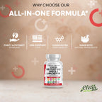 Clean Nutraceuticals COQ10 200mg Red Yeast Rice Omega 3 Magnesium Complex 500mg Niacin Zinc Vitamin K2 D3 - Heart Support Vitamins for Women & Men w/Vitamin B3, Coenzyme Q10-60 Ct