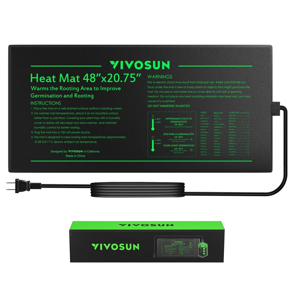VIVOSUN 48" x 20.75" Durable Waterproof Seedling Heat Mat