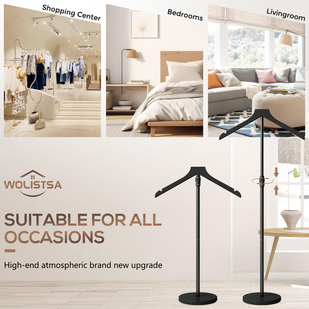 2 Pack Mannequin Torso, 30 to 41 Inch Height Adjustable Shirt Display Stand for Vendors Shop Graduation Party, Stable Ease Assembly Dress Form Clothes Garment Rack, Jacket Coat Hanger Stand, Black