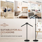 2 Pack Mannequin Torso, 30 to 41 Inch Height Adjustable Shirt Display Stand for Vendors Shop Graduation Party, Stable Ease Assembly Dress Form Clothes Garment Rack, Jacket Coat Hanger Stand, Black