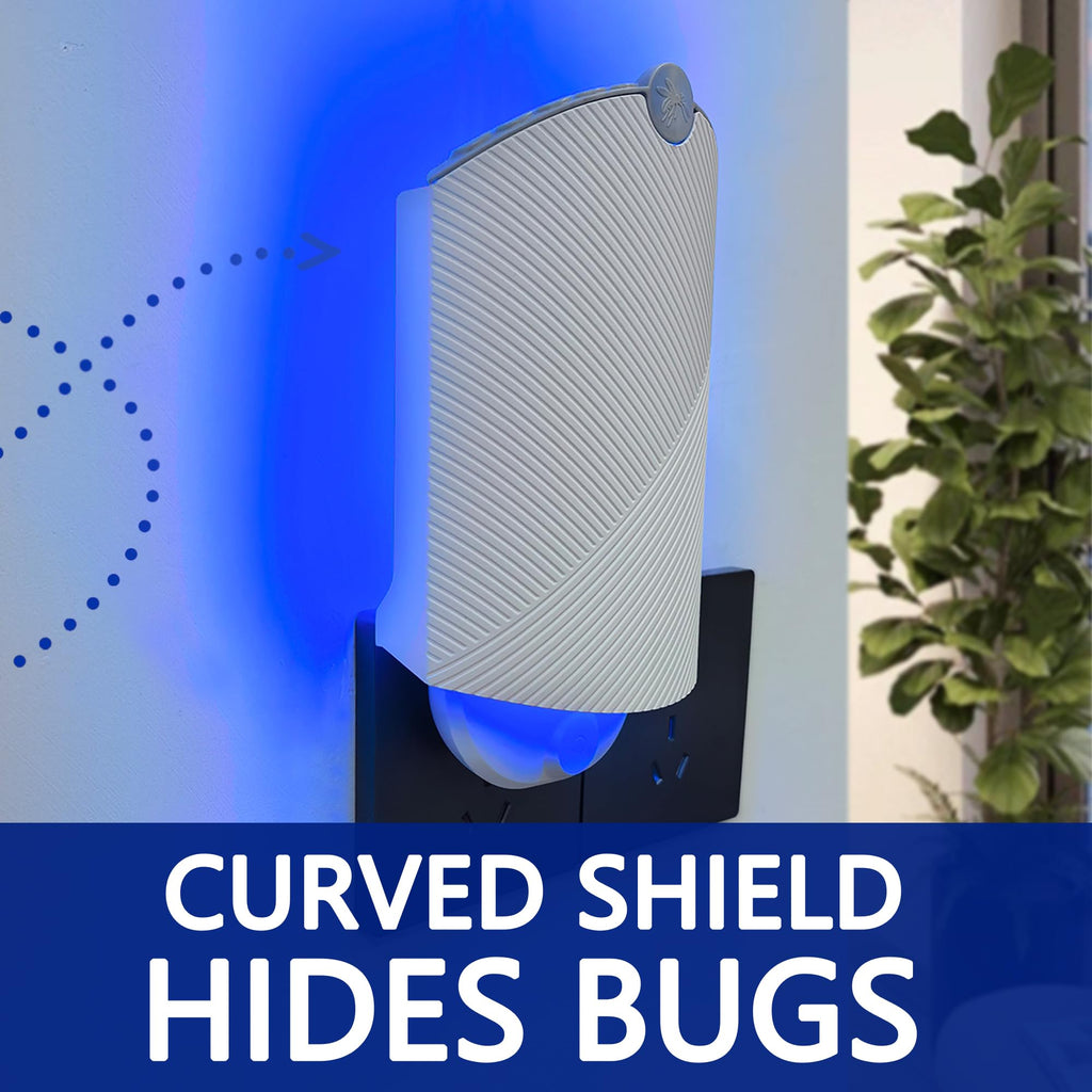 Flying Insect Trap (1 Starter & 3 Refill Cartridges), Plug-in Fly Trap for Home, Kitchen, Living Room – UV Light Indoor Bug Catcher for Gnats, Fruit Flies, Mosquitoes, and Moths