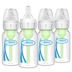 Dr. Brown's Anti-Colic Options+ Narrow Baby Bottle, Clear, 4 oz, 4-Pack