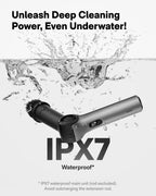 HOTO Flexi™ Cordless Electric Spin Scrubber, Adjustable Angle, Extendable Handle, Smart Display, IPX7 Waterproof, Powerful Cleaning Scrubber with 8 Replaceable Brush Heads, for Bathtub, Bathroom, Tile