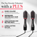 REVLON One-Step Volumizer Plus Hair Dryer and Styler, 2.4 in Barrel, Black
