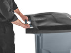 Rubbermaid Commercial Products Brute Rollout Trash/Garbage Can/Bin with Wheels, 32 GAL, Gray, for Restaurants/Hospitals/Offices/Back of House/Warehouses/Home