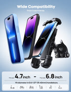 Lamicall Bike Phone Holder Motorcycle Mount - One-Hand Operation, Lockable
