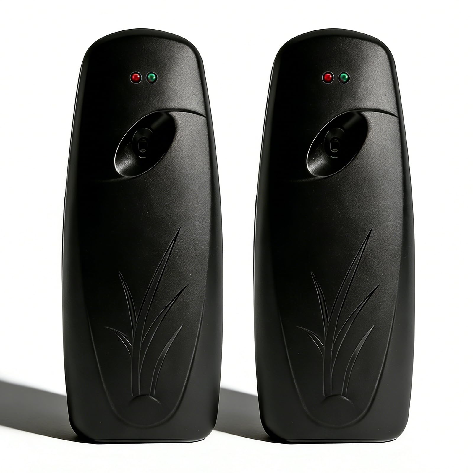 Automatic Air Freshener Dispenser – 2-Pack Wall Mounted Time Mist Spray for Home, Bathroom & Office – Battery Operated Scent Sprayer Compatible with Commercial Air Fresheners(Black)