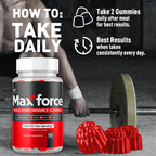 Max Force Gummies, Official Max Force Gummys with All Natural Ingredients, Advanced Formula Max Strength Supplement with Natural Active Lifestyle Support Featuring Premium Multivitamins (60 Gummies)