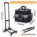 HODRANT Large Rolling Cleaning Caddy with Detachable Trolley & Lid